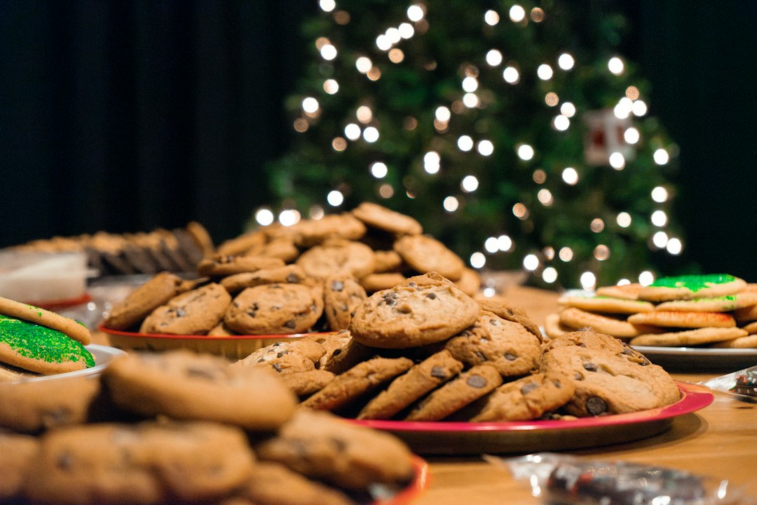 Table filled with cookies for a bake sale fundraiser